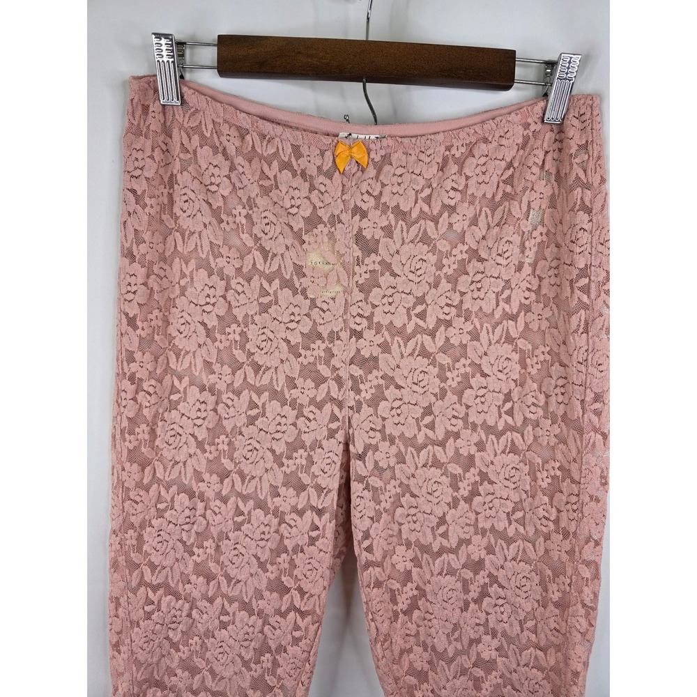 Free People Intimately All Day Lace Capri Womens L Misty Rose Lace High Rise New - Picture 3 of 12